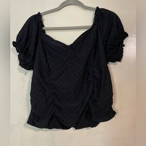 NWT Jolie & Joy peasant ilet detail crop top milkmaid size 3X whimsigoth